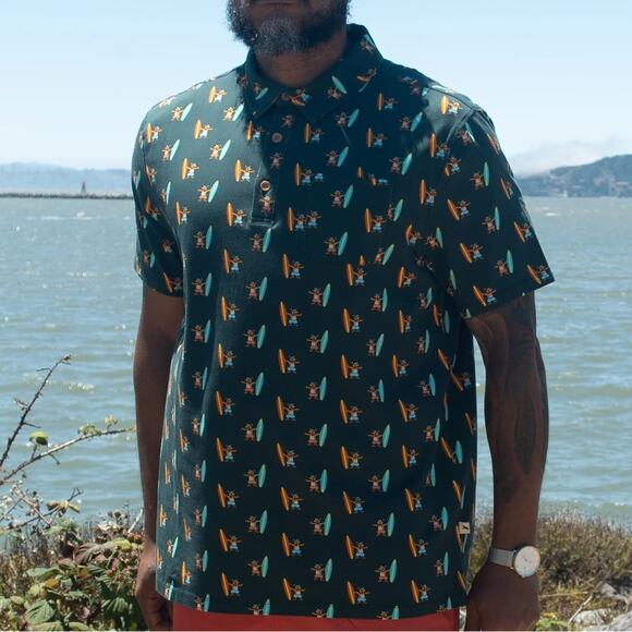 Henri Costa HCF22203 FIDO Polo Onyx Men’s Large - Picture 1 of 6